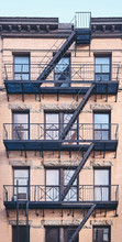 Old Building With Fire Escape, Color Toning Applied, New York City, USA.