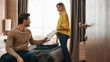 © Friends Stock - Do we need it? Couple enjoys staying together in a hotel