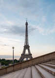 Fototapeta Paryż - Eiffel tower in Paris , France in morning light