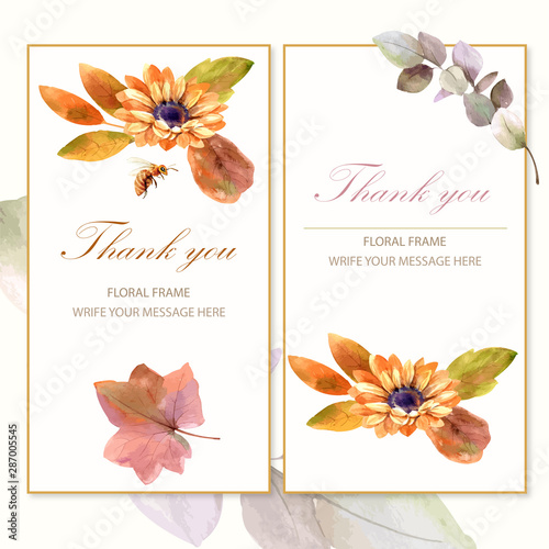 set of floral cards