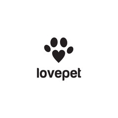 Canvas Print - Pet lover logo design template