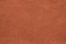 Full Frame Image Of Textured Stucco In Bright Terracotta Color. High Resolution Texture Of Plaster For 3d Models, Background, Pattern, Poster, Collage, Gift Wrap, Wallpaper Etc.