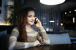© alexkich - Beautiful girl in a cafe
