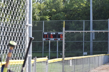 Wall Mural - Softball Scoreboard