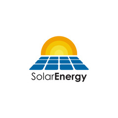 Sticker - Solar energy logo design inspiration vector template