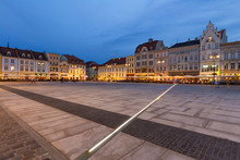 Bydgoszcz By Night. The Main Square In The Old Town
