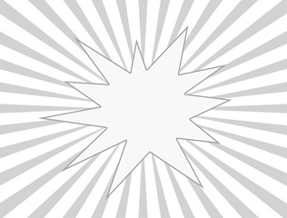 Wall Mural - white grey rays background with star for calling text, success expression, vintage style.