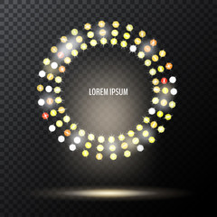 Poster - Glowing circle spotlights