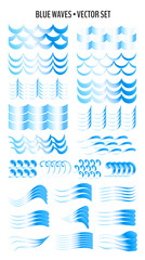 Wall Mural - Abstract wave symbols