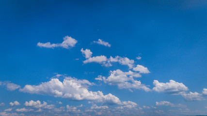 Wall Mural - White Clouds Floating in the Bright Blue Skies