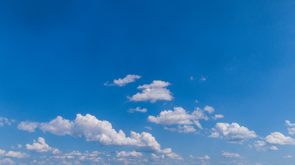 Wall Mural - White Clouds Floating in the Bright Blue Skies