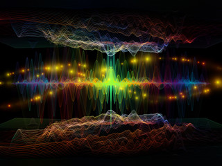 Wall Mural - Colorful Light Wave