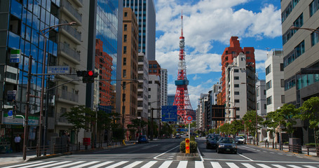 Fototapete - Tokyo tower in the city