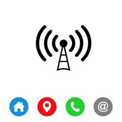 Poster - Antenna wave icon vector