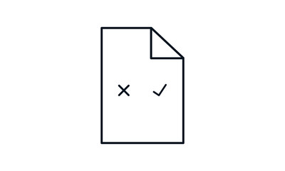 Fototapete - Document and checkmark icon for agreement and approval