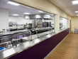 School Canteen Kitchen in Educational setting with servery and catering equipment