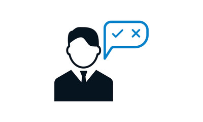 Poster - Decision making icon for problem-solving and business strategy