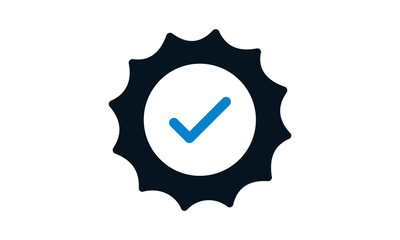 Fototapete - Verified and approved icon for certification and validation-related websites