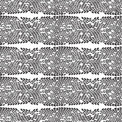 Wall Mural - Snake skin scales texture. Seamless pattern black isolated on white background. simple ornament, Can be used for fabrics, wallpapers. Vector