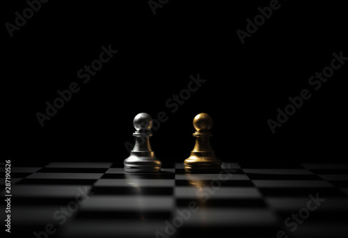 Fotografía battle on the chess board
