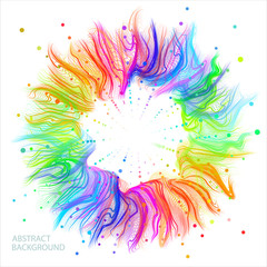 Poster - Explosion of paint isolated on white background. Concept festival of colors Holi.