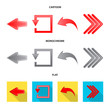 © Svitlana - Vector design of element and arrow icon. Set of element and direction stock symbol for web.
