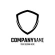 shield logo template ready for use, shielding icon in black and white color, security and protector symbol