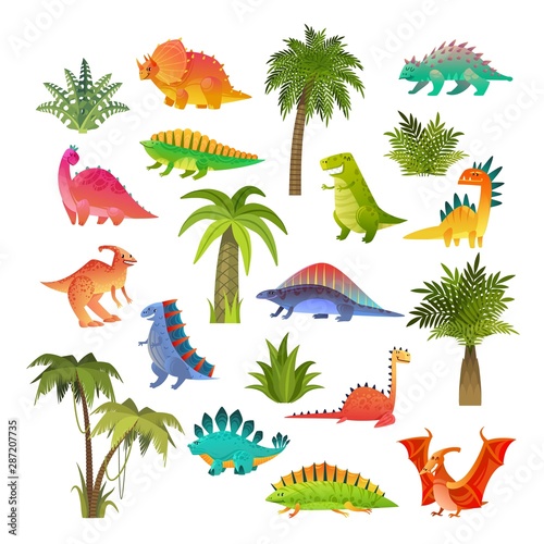 Baby dino set Poster Mural XXL