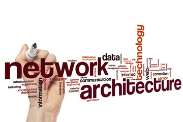 Sticker - Network architecture word cloud