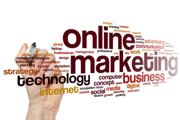 Poster - Online marketing word cloud