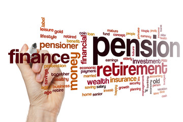 Sticker - Pension word cloud