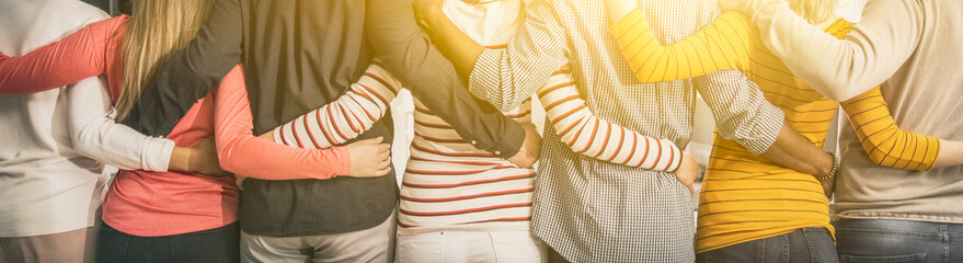 Fototapete - Unity and teamwork concept.