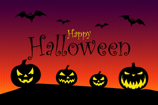 Blue-red Happy Halloween background