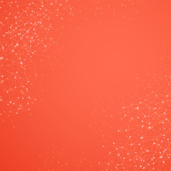 Wall Mural - global social communication square background with colorful network.