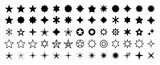Fototapeta  - Stars set of 65 black icons. Rating Star icon. Star vector collection. Modern simple stars. Vector illustration.