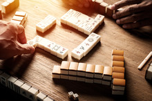 Playing Mahjong Game