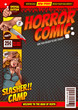 © kirkchai - horror comic, halloween cover template background, speech bubbles, doodle art, Vector illustration.
