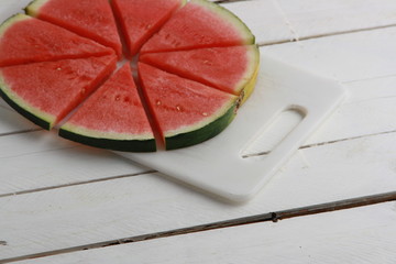 Poster - delicious watermelon cut into triangles