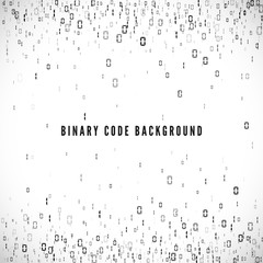 Poster - Binary code background. Digital data stream. Matrix. Vector illustration