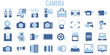 Camera, Photography, Action camera logo. Camera for active sports. Ultra HD. 4K  elements - minimal flat web icon set. flat icons collection. Simple mono symbol vector illustration. Blue tone color.