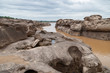 River Island. Rocks from water erosion. "Three Thousand Waving" Grand Canyon at Ubon Ratchathani, Thailand.
