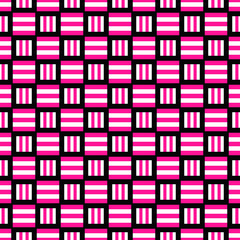 Poster - Seamless geometrical square pattern design background - color vector graphic