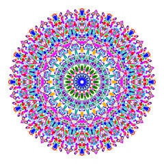 Poster - Floral mandala - abstract circular vector graphic design