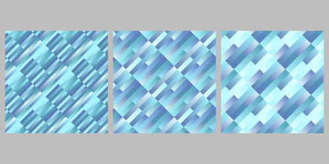 Poster - Seamless gradient diagonal stripe pattern background set - abstract vector illustrations