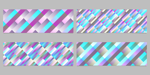 Poster - Gradient geometrical diagonal stripe pattern banner background collection - abstract vector graphic designs