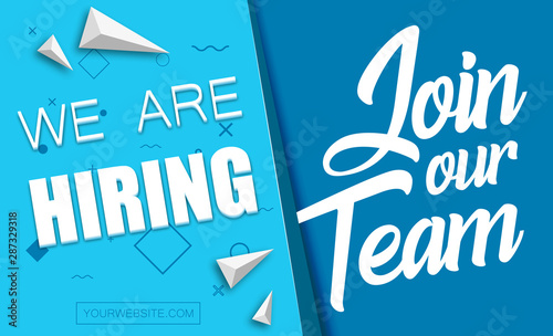 Cuadros en Lienzo Hiring recruitment design poster