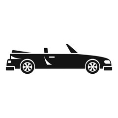 Sticker - Cabriolet car icon. Simple illustration of cabriolet car vector icon for web design isolated on white background