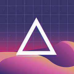 Sticker - geometric triangle background