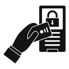 Poster - wireless door lock icon. simple illustration of wireless door lock vector icon for web design isolat