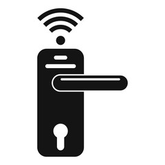 Poster - Wireless door lock icon. Simple illustration of wireless door lock vector icon for web design isolated on white background